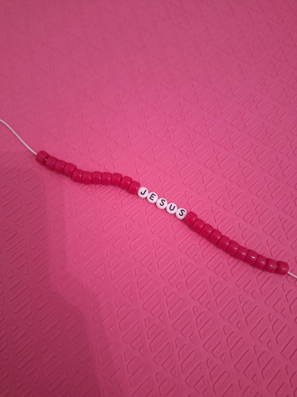 Accessorize Hot Pink 'JESUS' Beaded Hair Accessory